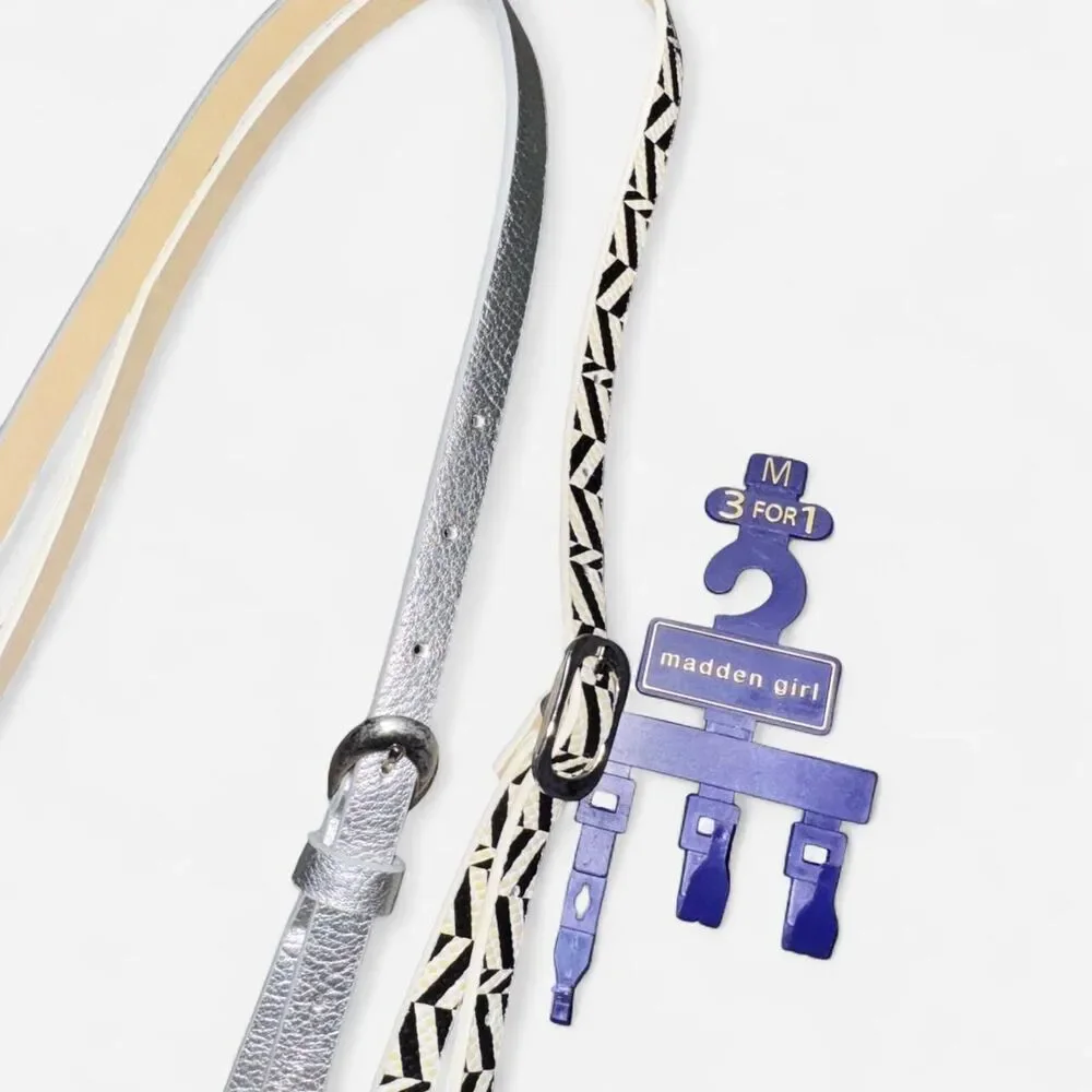 2-Pack of Skinny Fashion Belts from Madden Girl